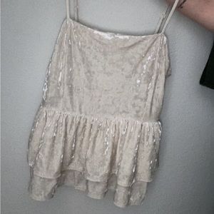 ruffled cropped tank